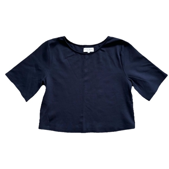 Ripley Rader Tops - RIPLEY RADER LOS ANGELES Classic Navy Top Size Large Minimalist Chic